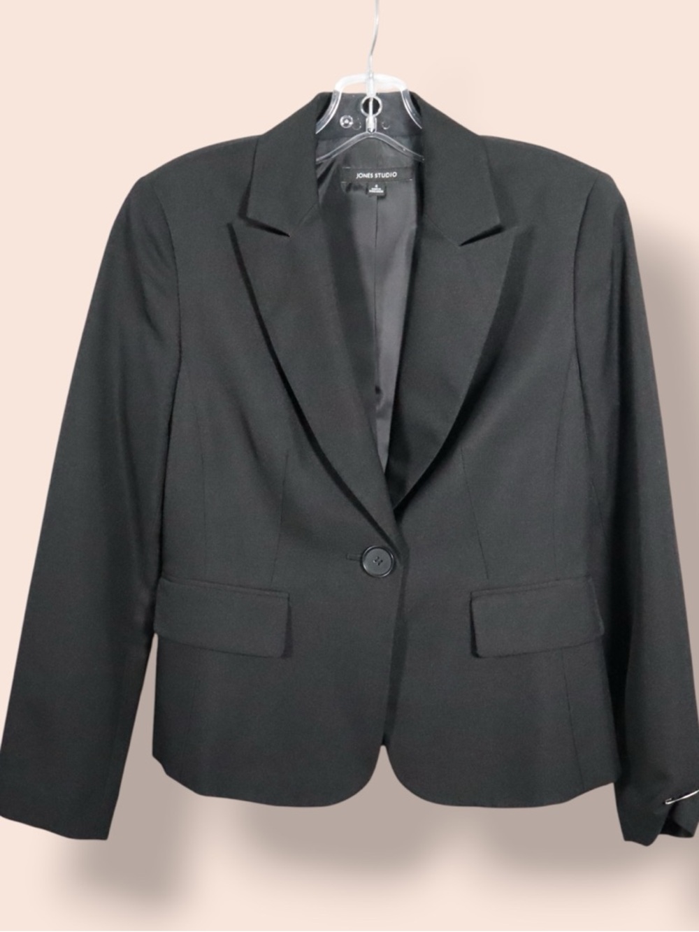 Jones Studio Blazer Women’s Size 4 Black Classic Tailored Suit Jacket